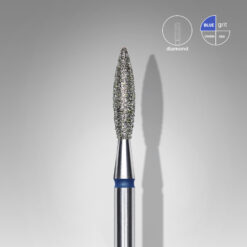 Diamond nail drill bit flame blue EXPERT head diameter 2,3 mm / working part 10 mm