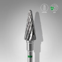 Carbide nail drill bit cone green EXPERT head diameter 6 mm / working part 14 mm