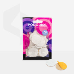 Disposable white files for pedicure disc PODODISC L EXPERT 80 grit (50 pcs)