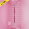 Manicure pusher Gummy with silicone handle UNIQ 10 TYPE 3 (rounded narrow pusher and cleaner)