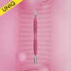 Manicure pusher Gummy with silicone handle UNIQ 10 TYPE 5 (rounded narrow pusher and straight blade)