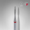 Diamond nail drill bit pointed flame red EXPERT head diameter 1,6 mm / working part 8 mm