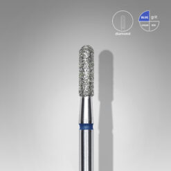 Diamond nail drill bit rounded cylinder blue EXPERT head diameter 2,3 mm / working part 8 mm