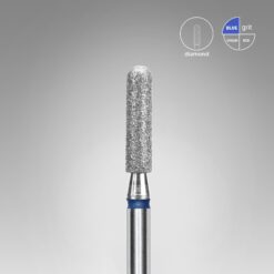 Diamond nail drill bit rounded cylinder blue EXPERT head diameter 2,5 mm / working part 10 mm