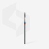 STALEKS Diamond nail drill bit DUO flame red-blue EXPERT head diameter 2,1 mm / working part 8 mm
