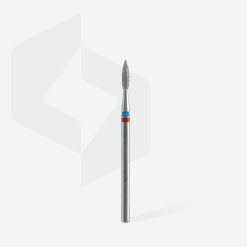 STALEKS Diamond nail drill bit DUO flame red-blue EXPERT head diameter 2,1 mm / working part 8 mm