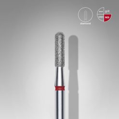 Diamond nail drill bit rounded cylinder red EXPERT head diameter 2,3 mm / working part 8 mm