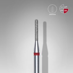 Diamond nail drill bit rounded cylinder red EXPERT head diameter 1,4 mm / working part 8 mm