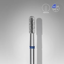 Diamond nail drill bit rounded cylinder blue EXPERT head diameter 2,3 mm / working part 6,5 mm